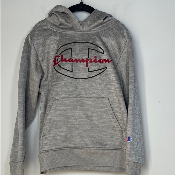 Champion Other - Champion Kids Heather Gray Red and Black Sweatshirt Hoodie Boys Size 6
